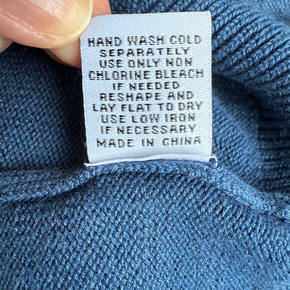 Elliott Lauren Pullover Teal Blue Sweater Women XL Classic Mock Neck Fall Winter - Picture 11 of 12